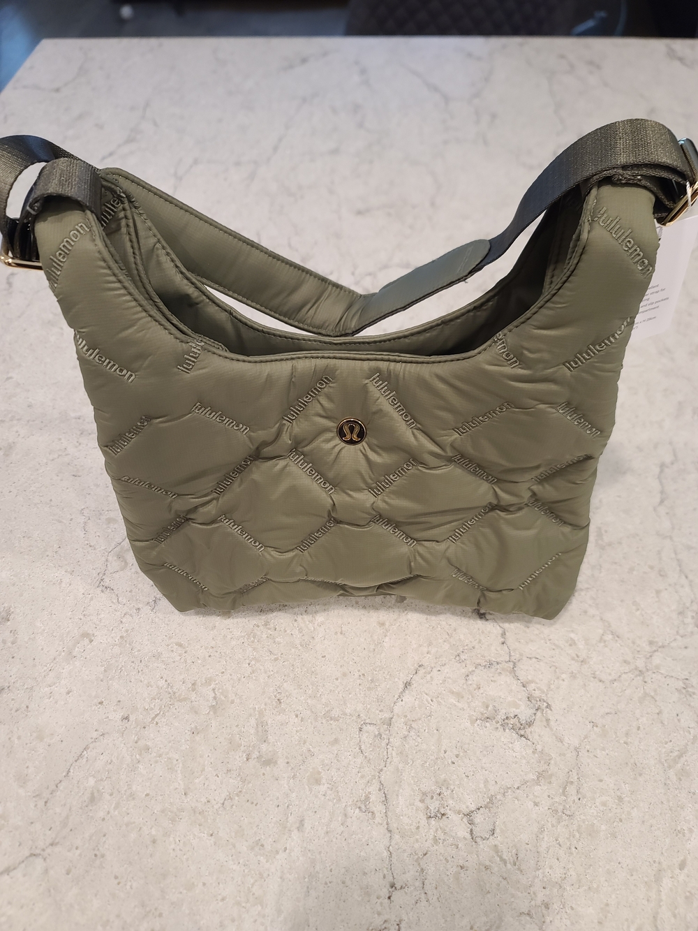 lululemon 5L Quilty Pleasures Olive Green Shoulder Bag